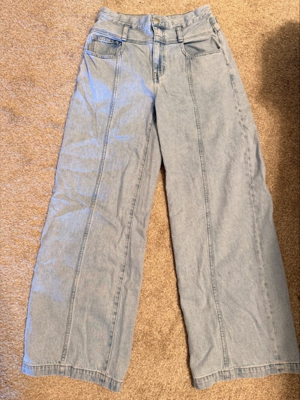 Madewell Wide-Leg Jeans, Size 27, Light Wash — worn once